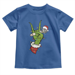 Funny Christmas Rock Toddler T Shirt Rock Green Hand Style Xmas TS14 Royal Blue Print Your Wear
