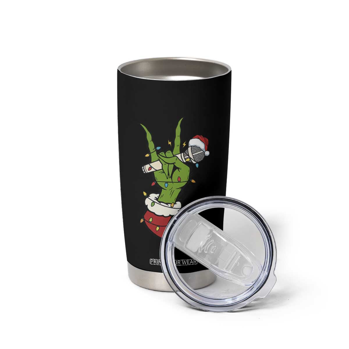 Funny Christmas Rock Tumbler Cup Rock Green Hand Style Xmas TS14 Print Your Wear