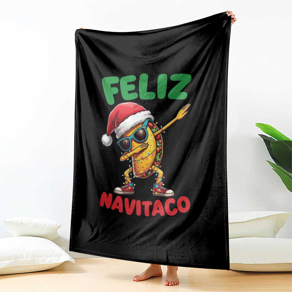 Funny Taco Mexican Christmas Throw Blanket Feliz Navitaco TS14 Print Your Wear