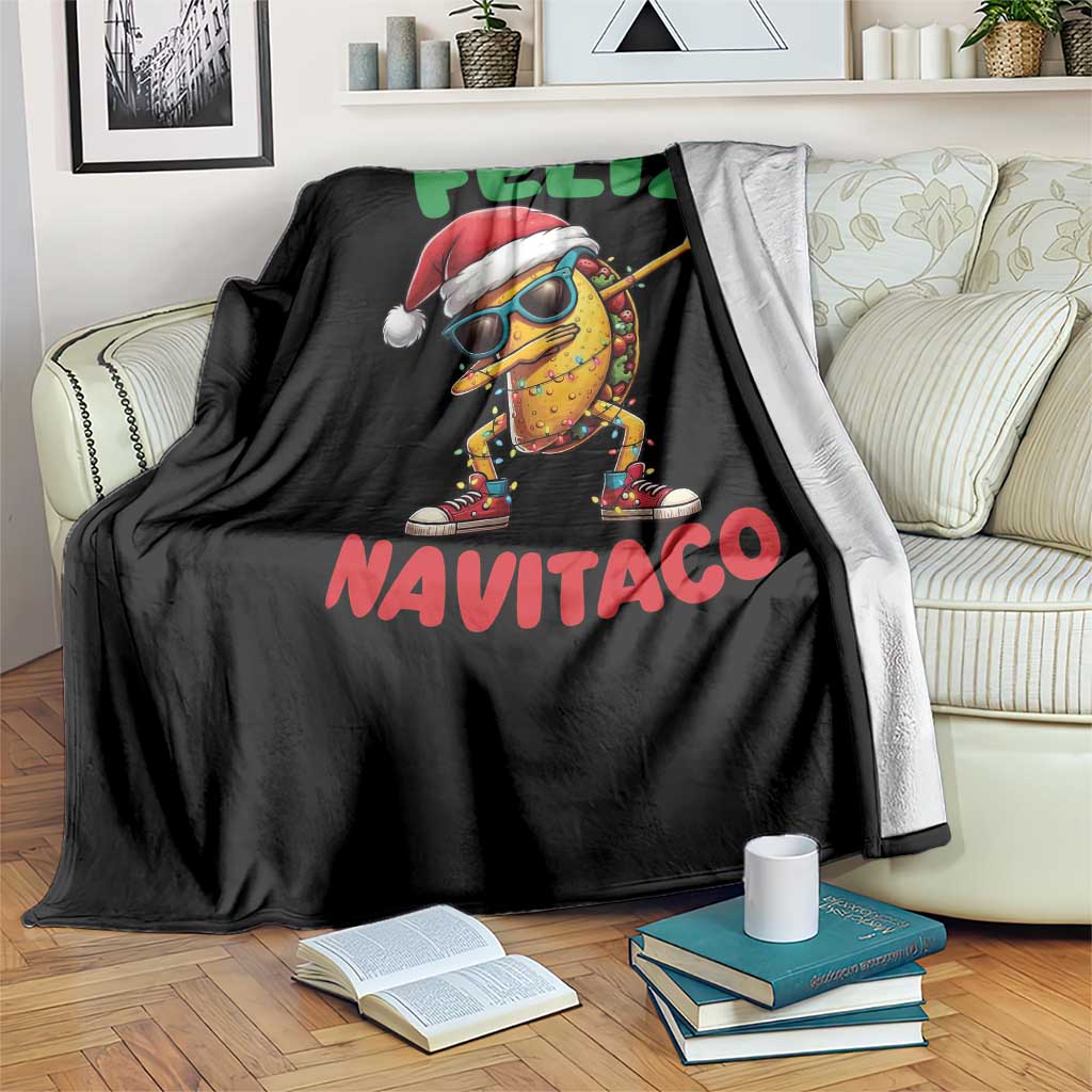 Funny Taco Mexican Christmas Throw Blanket Feliz Navitaco TS14 Print Your Wear