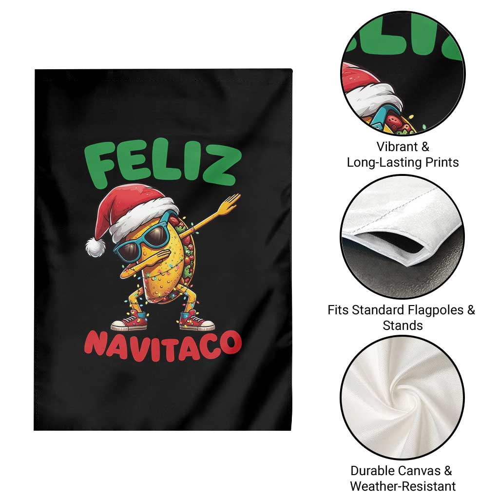 Funny Taco Mexican Christmas Garden Flag Feliz Navitaco TS14 Print Your Wear