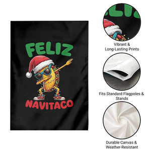 Funny Taco Mexican Christmas Garden Flag Feliz Navitaco TS14 Print Your Wear