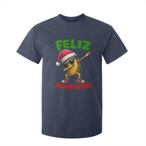 Funny Taco Mexican Christmas T Shirt For Kid Feliz Navitaco TS14 Navy Print Your Wear