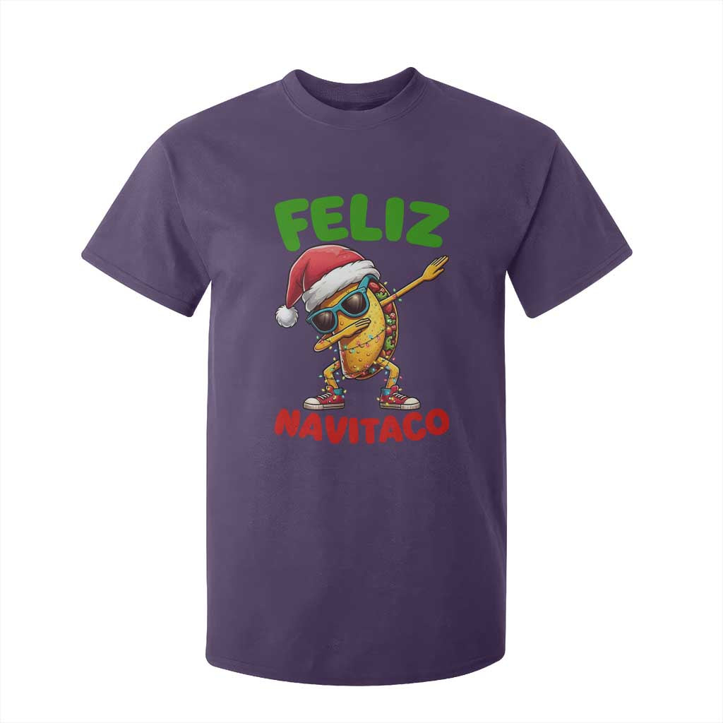 Funny Taco Mexican Christmas T Shirt For Kid Feliz Navitaco TS14 Purple Print Your Wear