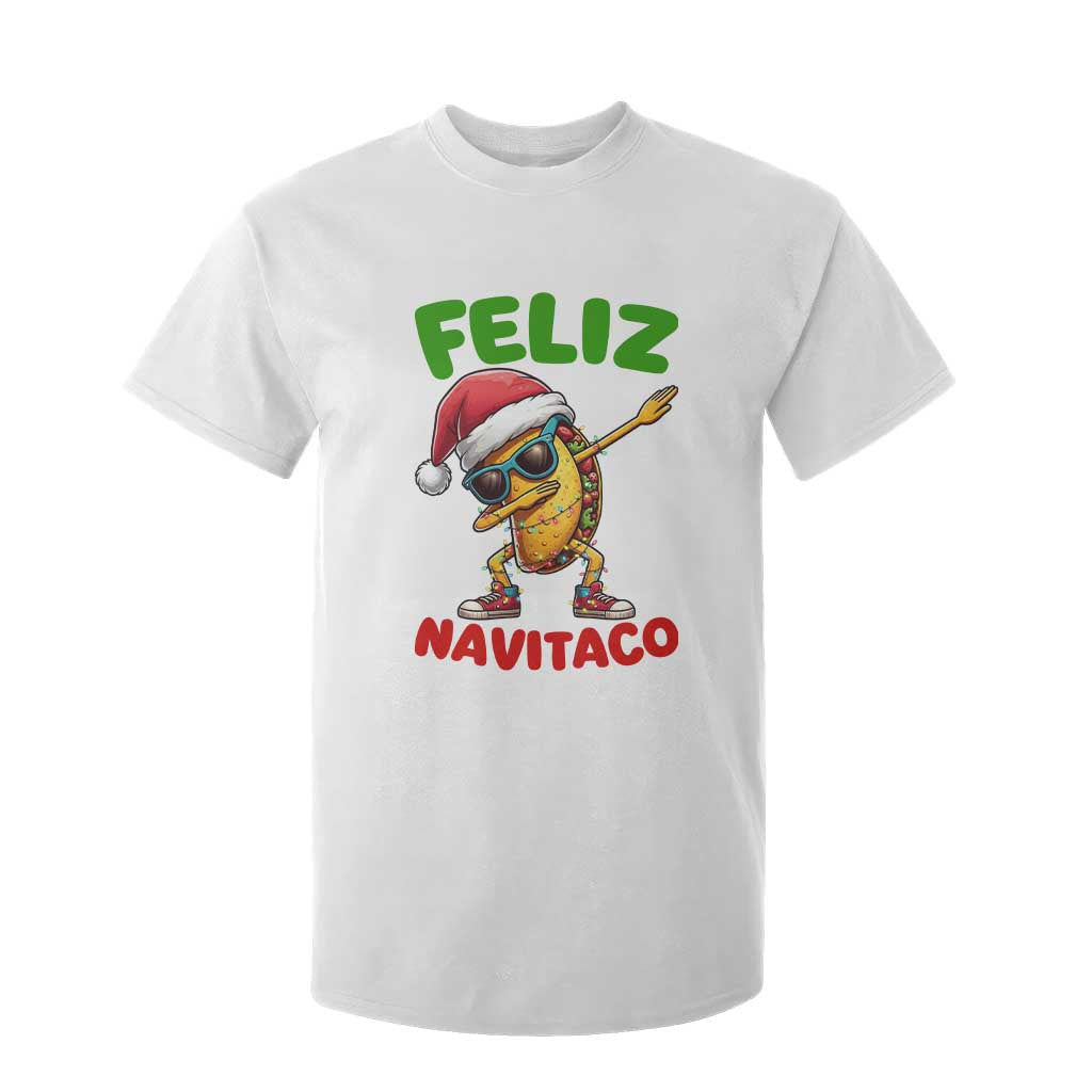 Funny Taco Mexican Christmas T Shirt For Kid Feliz Navitaco TS14 White Print Your Wear