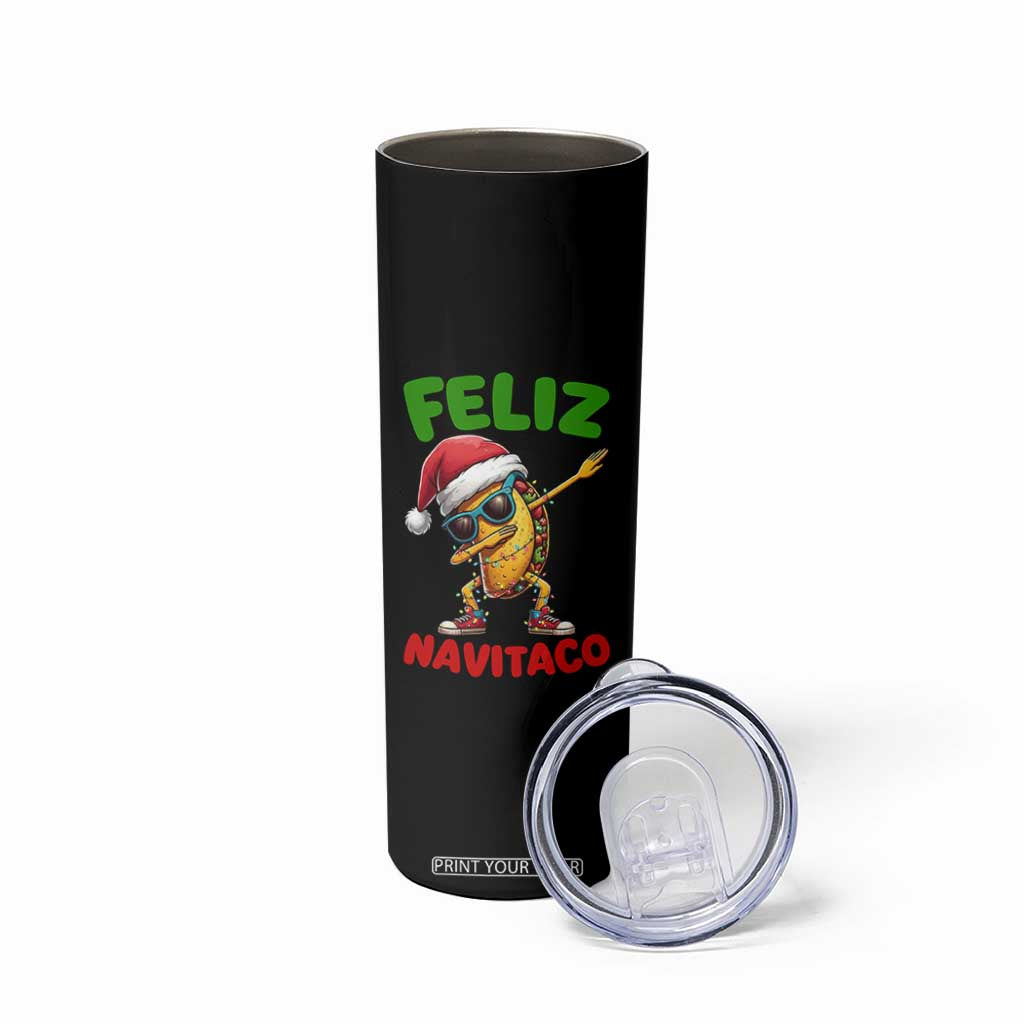 Funny Taco Mexican Christmas Skinny Tumbler Feliz Navitaco TS14 Print Your Wear