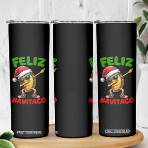 Funny Taco Mexican Christmas Skinny Tumbler Feliz Navitaco TS14 Print Your Wear