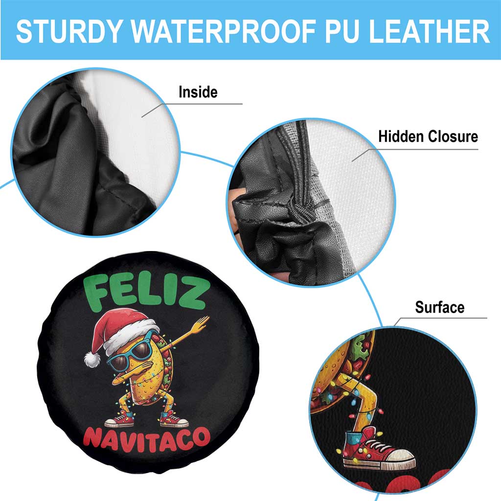 Funny Taco Mexican Christmas Spare Tire Cover Feliz Navitaco TS14 Print Your Wear