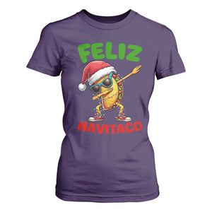 Funny Taco Mexican Christmas T Shirt For Women Feliz Navitaco TS14 Purple Print Your Wear