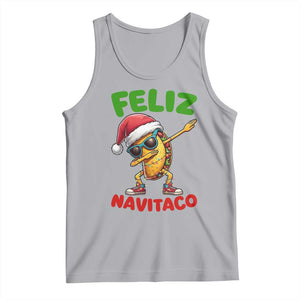 Funny Taco Mexican Christmas Tank Top Feliz Navitaco TS14 Athletic Heather Print Your Wear