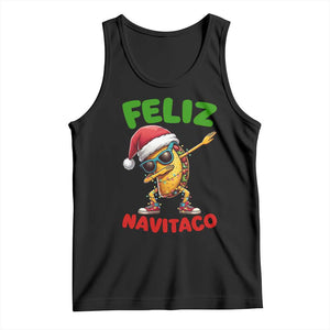 Funny Taco Mexican Christmas Tank Top Feliz Navitaco TS14 Black Print Your Wear