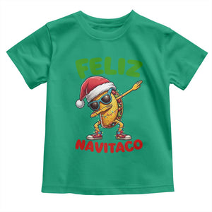 Funny Taco Mexican Christmas Toddler T Shirt Feliz Navitaco TS14 Irish Green Print Your Wear