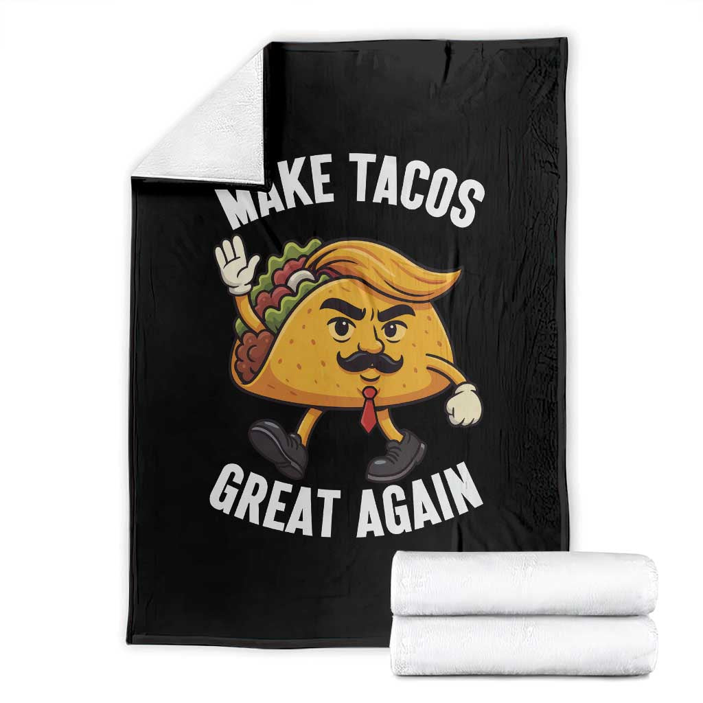 Taco Trump Mexican Throw Blanket Make Tacos Great Again TS14 Black Print Your Wear