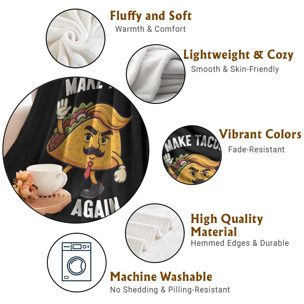 Taco Trump Mexican Throw Blanket Make Tacos Great Again TS14 Print Your Wear