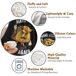 Taco Trump Mexican Throw Blanket Make Tacos Great Again TS14 Print Your Wear