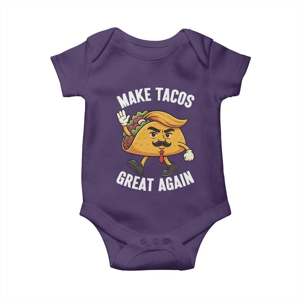 Taco Trump Mexican Baby Onesie Make Tacos Great Again TS14 Purple Print Your Wear