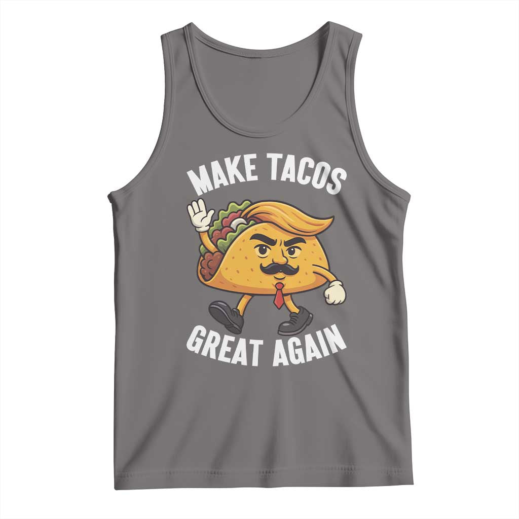 Taco Trump Mexican Tank Top Make Tacos Great Again TS14 Deep Heather Print Your Wear