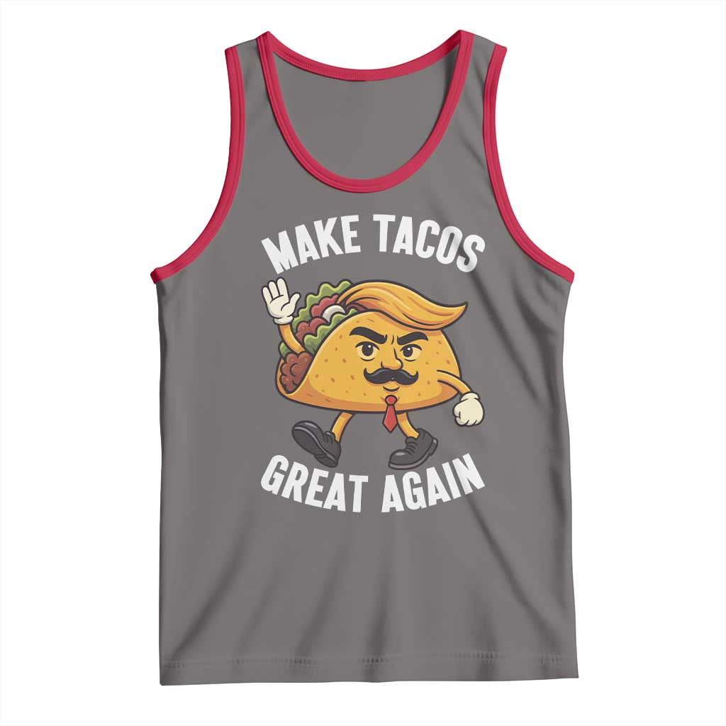 Taco Trump Mexican Tank Top Make Tacos Great Again TS14 Deep Heather Red Print Your Wear