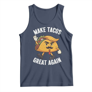 Taco Trump Mexican Tank Top Make Tacos Great Again TS14 Navy Print Your Wear