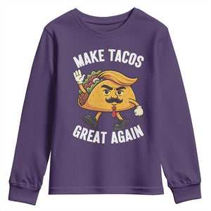 Taco Trump Mexican Youth Sweatshirt Make Tacos Great Again - Print Your Wear