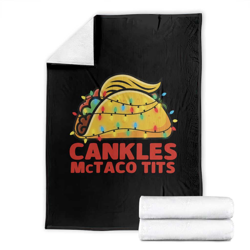 Taco Trump Mexican Christmas Throw Blanket Cankles McTaco Tits TS14 Black Print Your Wear