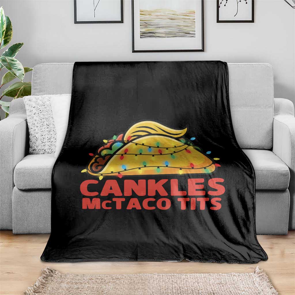 Taco Trump Mexican Christmas Throw Blanket Cankles McTaco Tits TS14 Print Your Wear