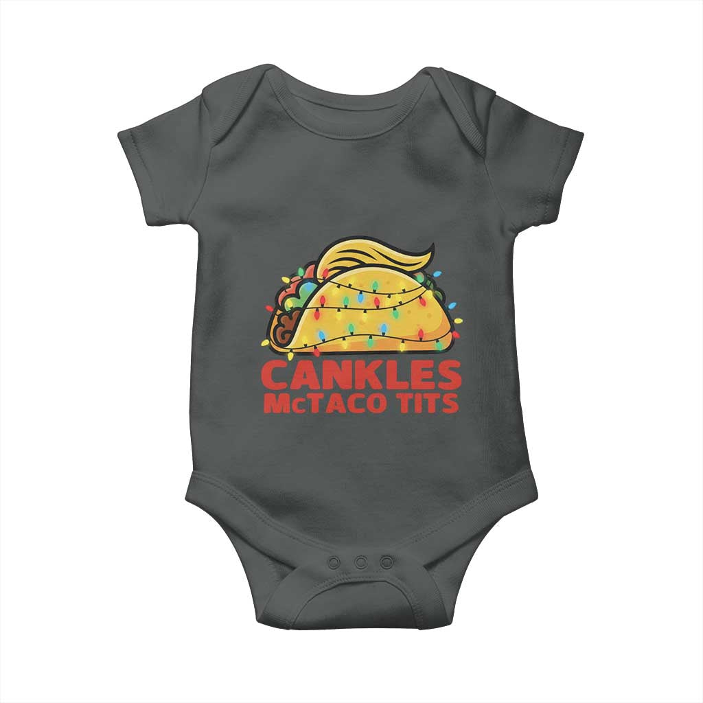 Taco Trump Mexican Christmas Baby Onesie Cankles McTaco Tits TS14 Dark Heather Print Your Wear