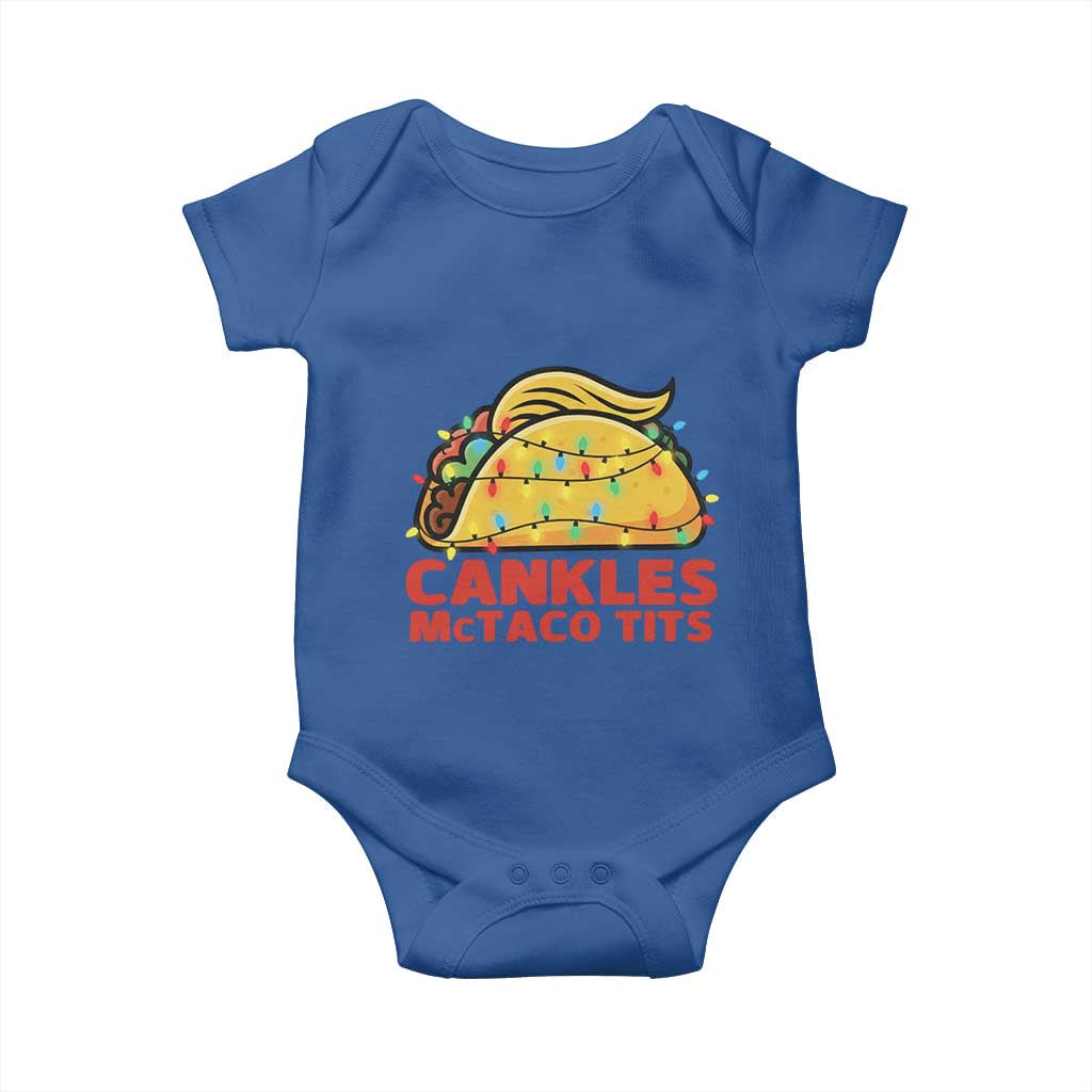 Taco Trump Mexican Christmas Baby Onesie Cankles McTaco Tits TS14 Royal Blue Print Your Wear