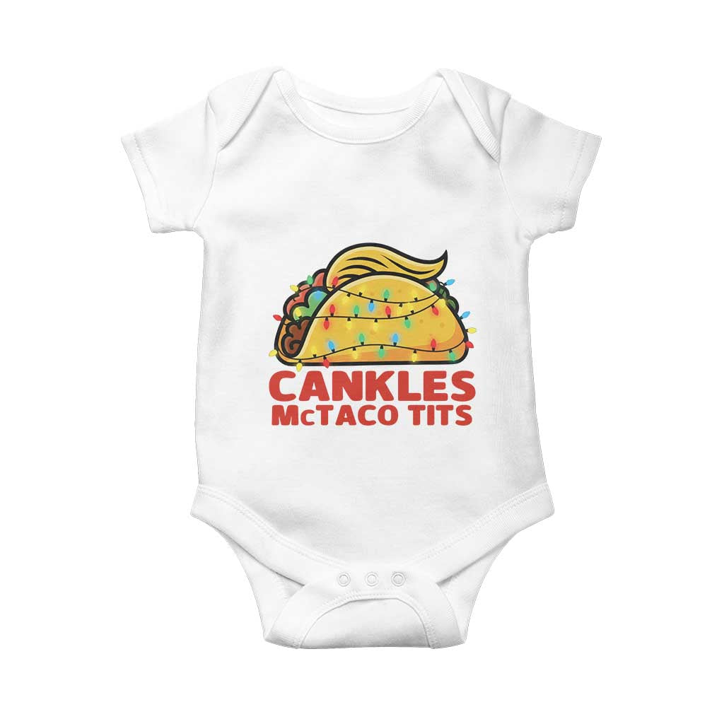 Taco Trump Mexican Christmas Baby Onesie Cankles McTaco Tits TS14 White Print Your Wear