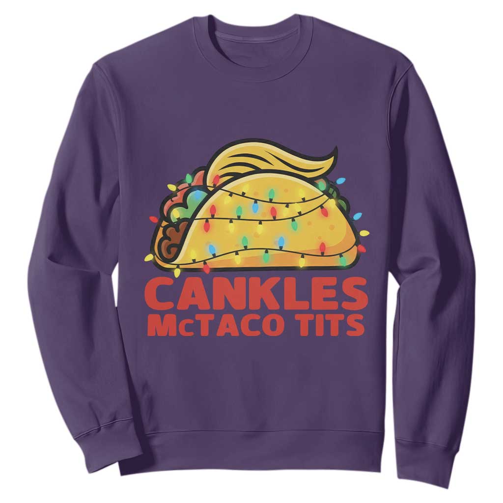 Taco Trump Mexican Christmas Sweatshirt Cankles McTaco Tits TS14 Purple Print Your Wear