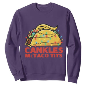 Taco Trump Mexican Christmas Sweatshirt Cankles McTaco Tits TS14 Purple Print Your Wear