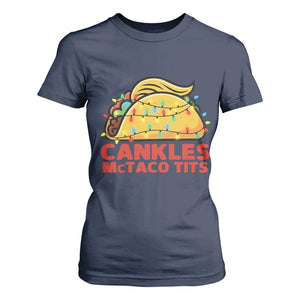 Taco Trump Mexican Christmas T Shirt For Women Cankles McTaco Tits TS14 Navy Print Your Wear