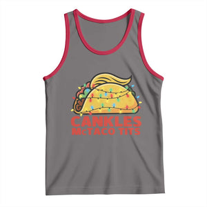 Taco Trump Mexican Christmas Tank Top Cankles McTaco Tits TS14 Deep Heather Red Print Your Wear