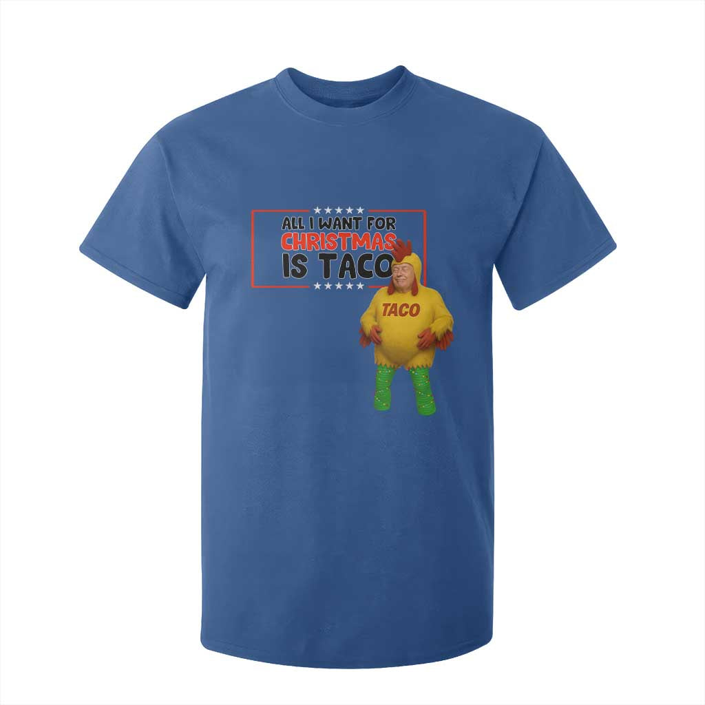 Funny Taco Trump Mexican T Shirt For Kid All I Want For Christmas Is Taco TS14 Royal Blue Print Your Wear