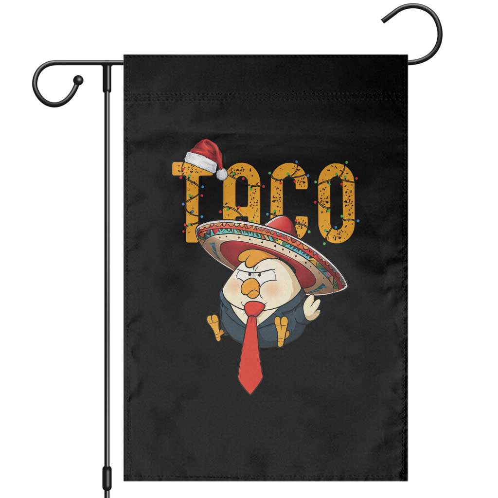 Funny Taco Trump Mexican Christmas Garden Flag TS14 Black Print Your Wear