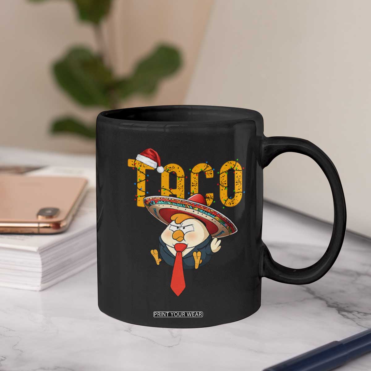 Funny Taco Trump Mexican Christmas Coffee Mug TS14 Print Your Wear