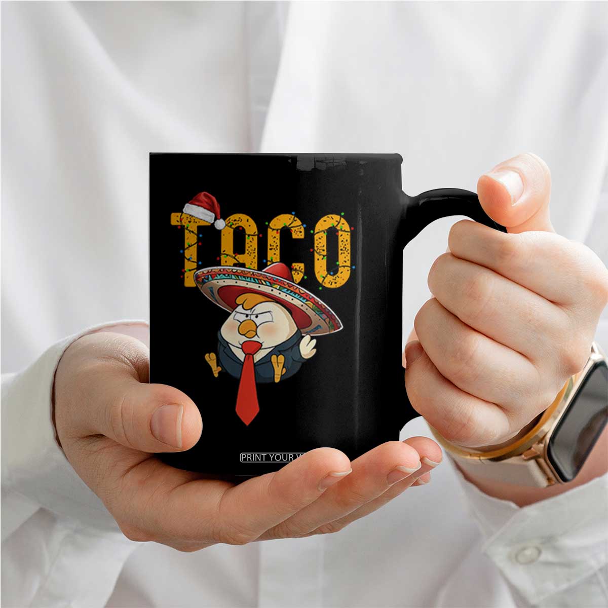 Funny Taco Trump Mexican Christmas Coffee Mug TS14 Print Your Wear