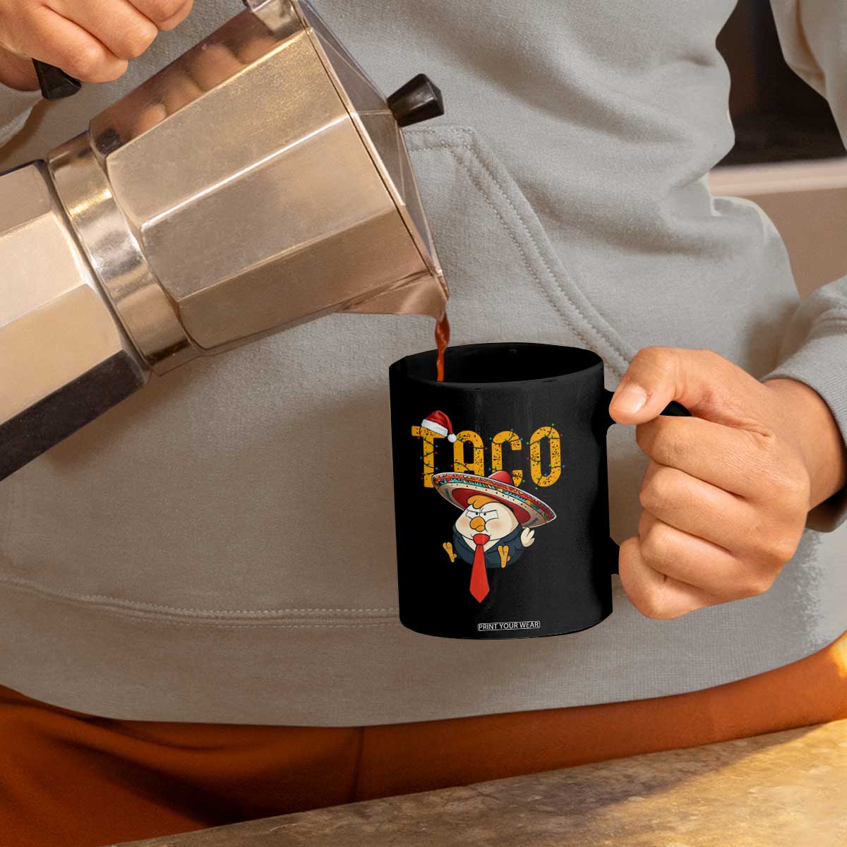 Funny Taco Trump Mexican Christmas Coffee Mug TS14 Print Your Wear