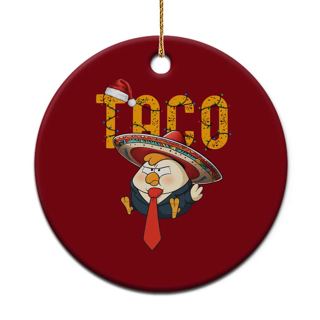 Funny Taco Trump Mexican Christmas Ceramic Ornament TS14 1pc Red Print Your Wear