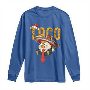Funny Taco Trump Mexican Christmas Long Sleeve Shirt TS14 Royal Blue Print Your Wear