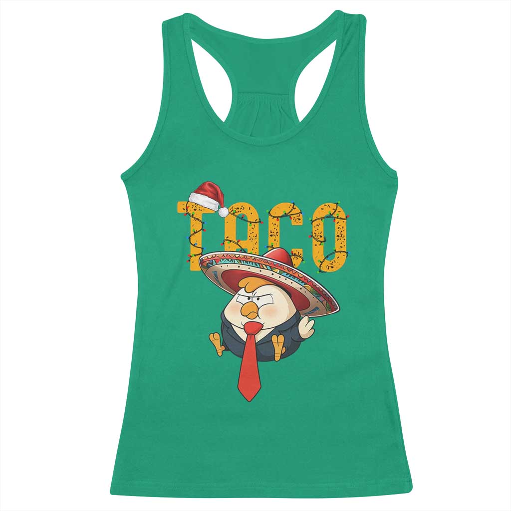 Funny Taco Trump Mexican Christmas Racerback Tank Top TS14 Irish Green Print Your Wear
