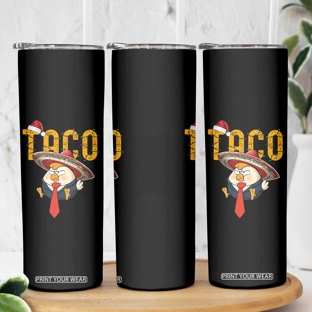 Funny Taco Trump Mexican Christmas Skinny Tumbler TS14 Print Your Wear
