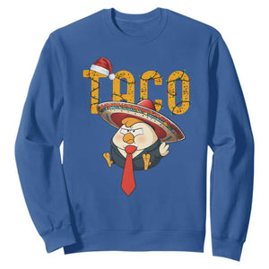 Funny Taco Trump Mexican Christmas Sweatshirt TS14 Royal Blue Print Your Wear