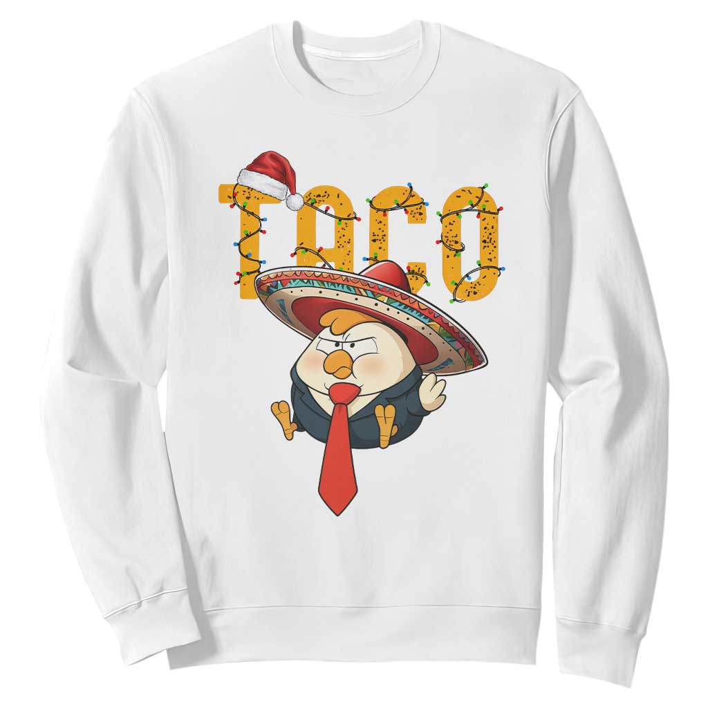 Funny Taco Trump Mexican Christmas Sweatshirt TS14 White Print Your Wear