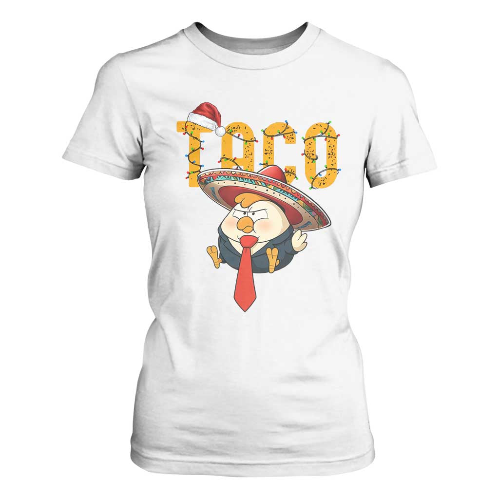 Funny Taco Trump Mexican Christmas T Shirt For Women TS14 White Print Your Wear