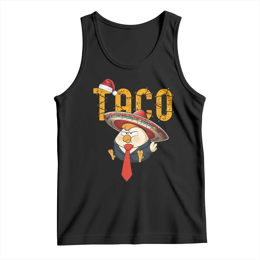 Funny Taco Trump Mexican Christmas Tank Top TS14 Black Print Your Wear