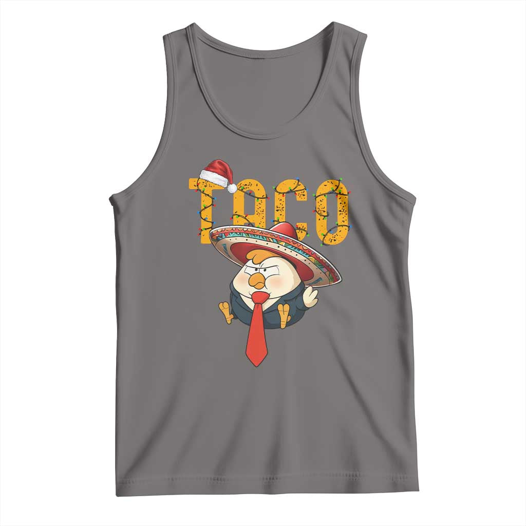 Funny Taco Trump Mexican Christmas Tank Top TS14 Deep Heather Print Your Wear