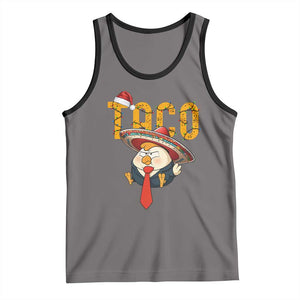 Funny Taco Trump Mexican Christmas Tank Top TS14 Deep Heather Black Print Your Wear