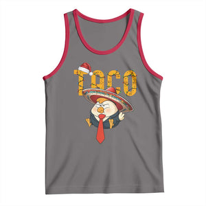 Funny Taco Trump Mexican Christmas Tank Top TS14 Deep Heather Red Print Your Wear