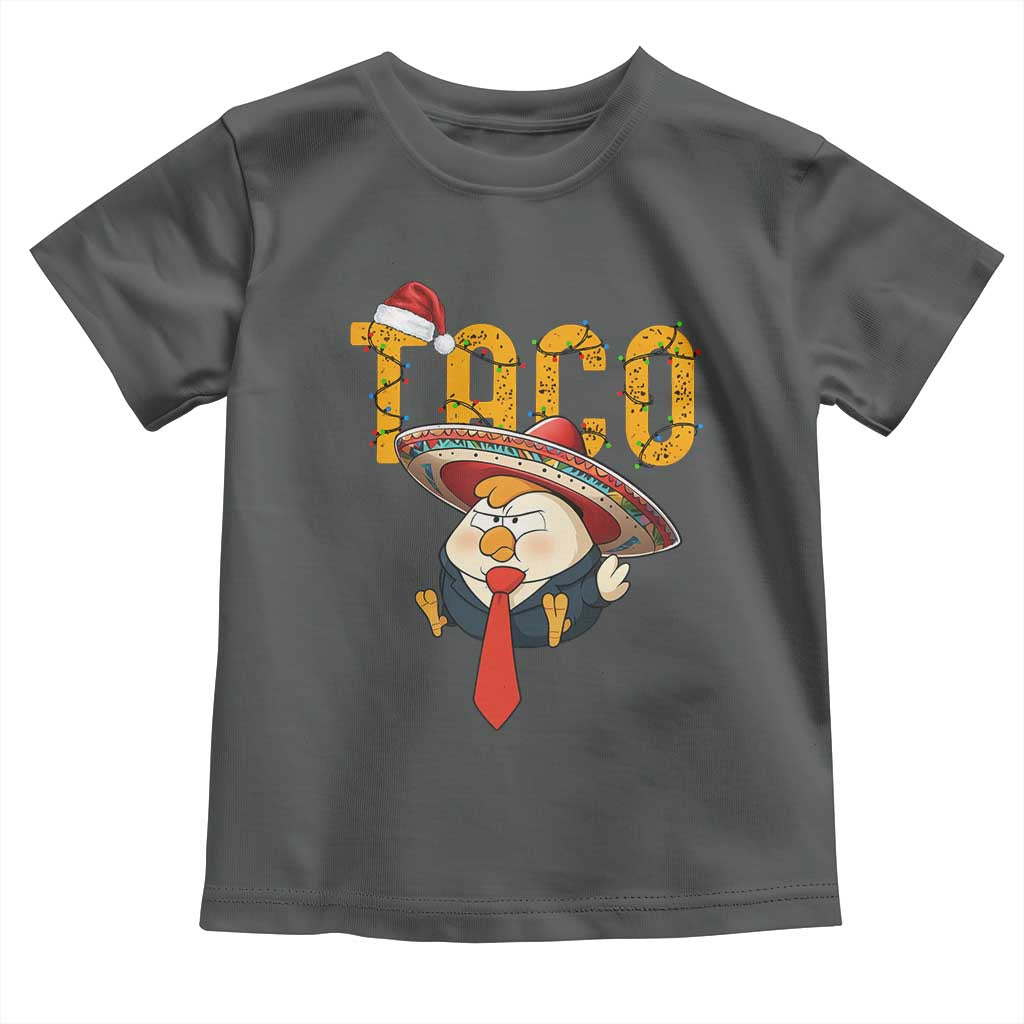 Funny Taco Trump Mexican Christmas Toddler T Shirt TS14 Dark Heather Print Your Wear